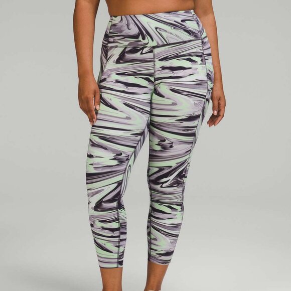 Lululemon Paint Glide Warp Multi Fast and Free High-Rise Tight 25" 2 - Picture 2 of 5